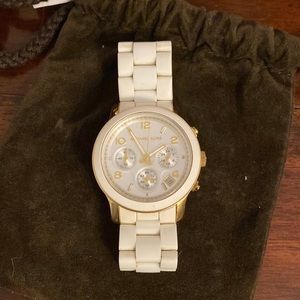 Michael Kors Classic Women's White Chronograph Watch